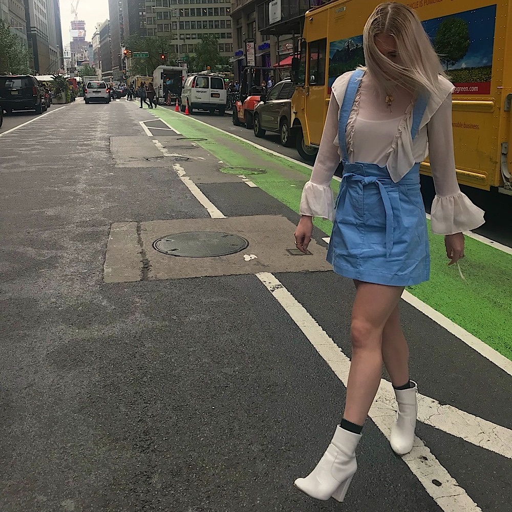 Blue Preppy Corduroy Suspender Dress ✨💙 Urban Outfitters | School Uniform
